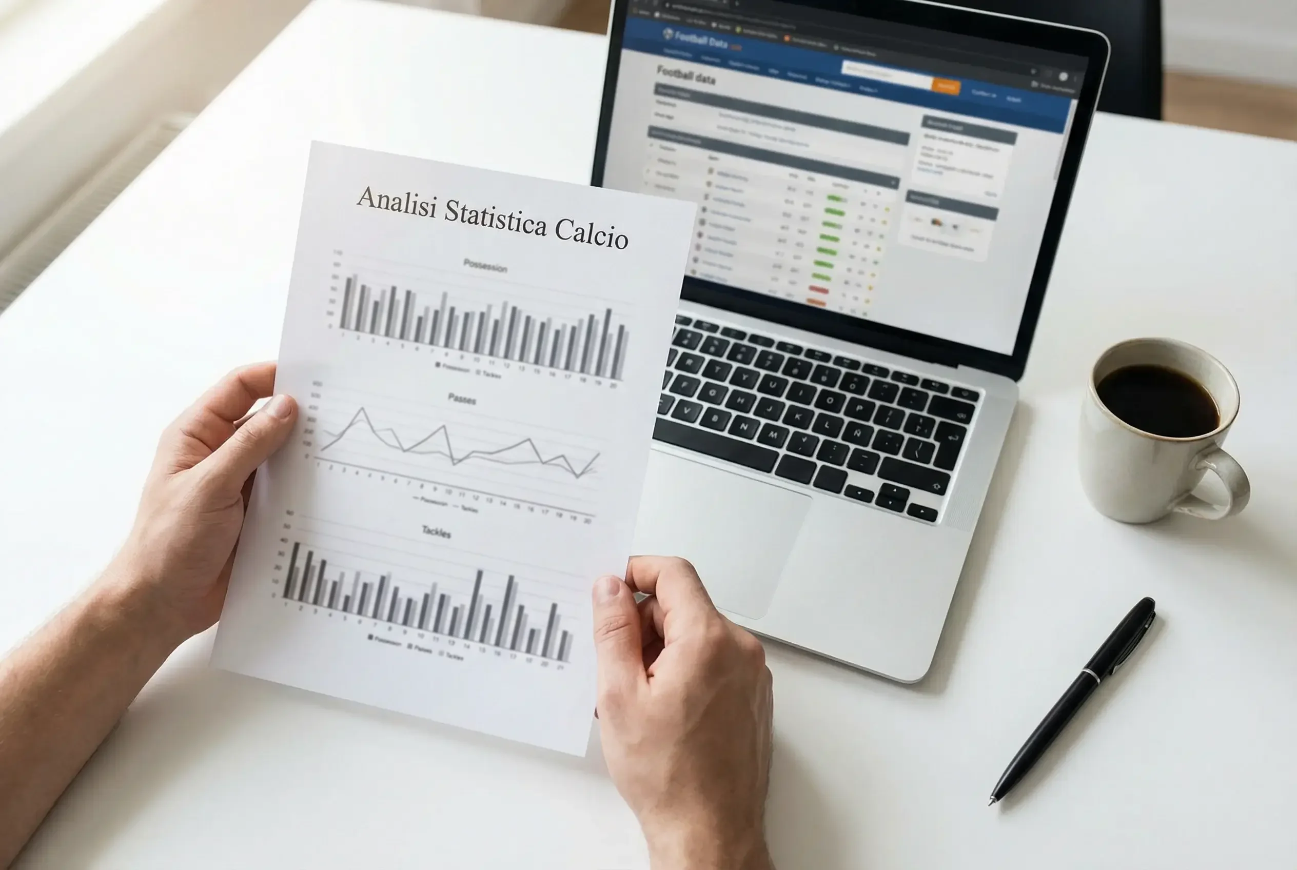 Analisi statistica calcio per scommesse con dati e grafici