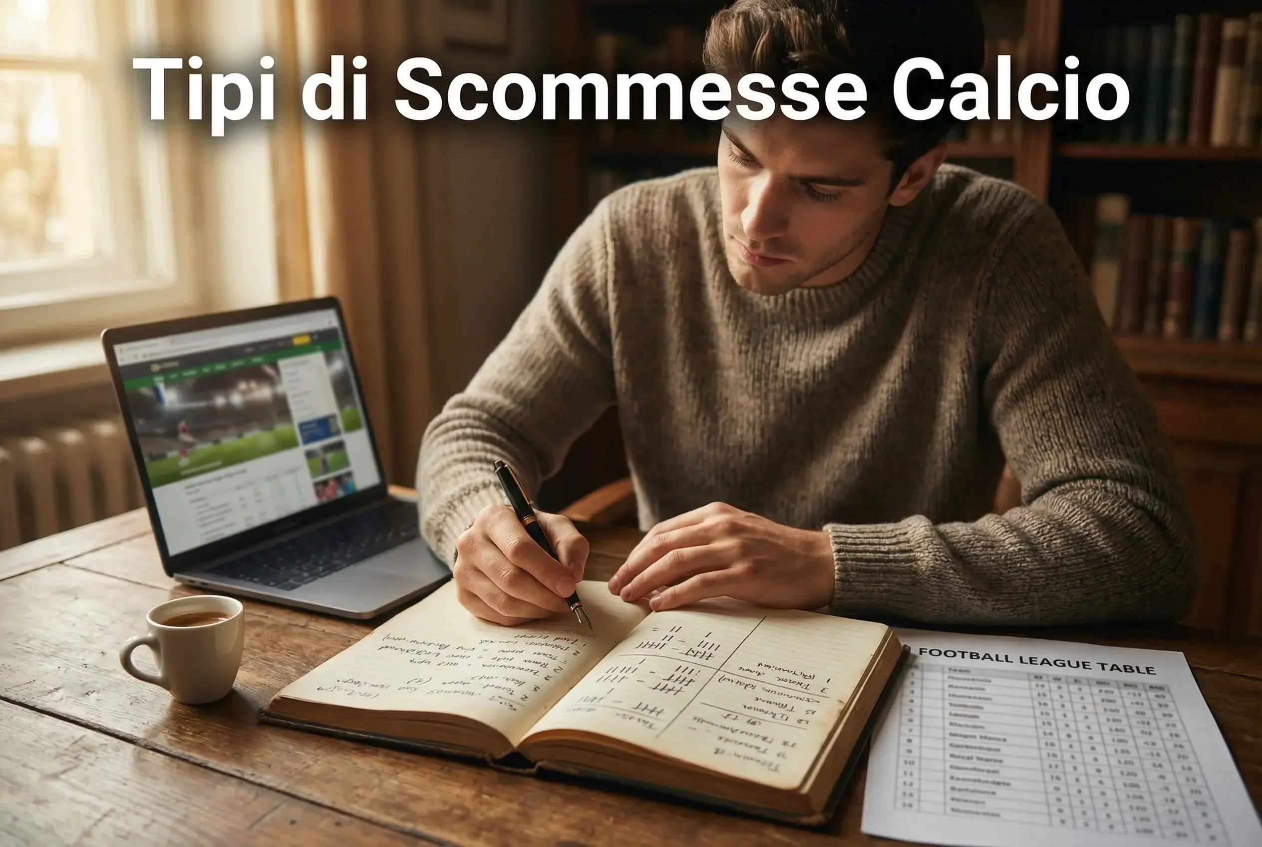 Guida ai tipi di scommesse calcio con panoramica dei mercati disponibili